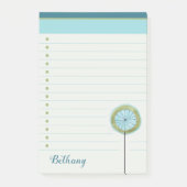Gelaagde, stijlvolle, moderne lijst met opsommings post-it® notes (Voorkant)
