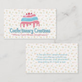 Gelaagde taart met kersen op de top visitekaartje (Voorkant / Achterkant)