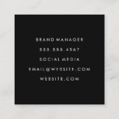 Gelaagde tekst Vet Cursief Vierkante Visitekaartje (Achterkant)