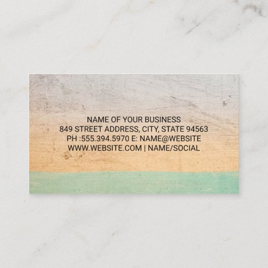 Gelaagde tekst visitekaartje (Achterkant)