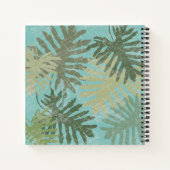 Gelaagde tropische bladeren notitieboek (Achterkant)