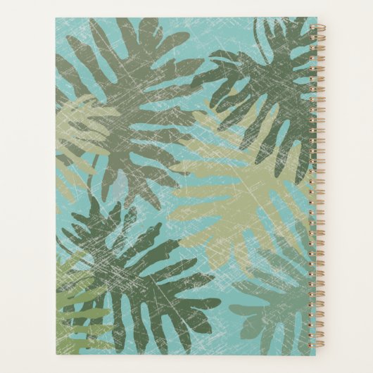 Gelaagde tropische bladeren planner (Achterkant)