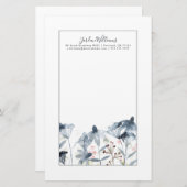 Gelaagde tuinen - Waterverf bloemen Briefpapier (Voorkant / Achterkant)