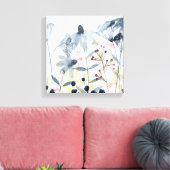Gelaagde tuinen - Waterverf bloemen Canvas Afdruk (Insitu (Woonkamer))