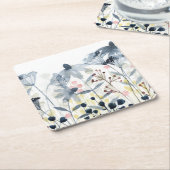 Gelaagde tuinen - Waterverf bloemen Kartonnen Onderzetters (Schuin)