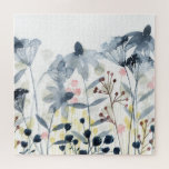 Gelaagde tuinen - Waterverf bloemen Legpuzzel<br><div class="desc">Gelaagde tuinen II van Grace Popp. Met een tuin van waterverf bloemen in voornamelijk grijze en blauwe plekken.</div>