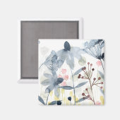 Gelaagde tuinen - Waterverf bloemen Magneet (Voorkant / Achterkant)