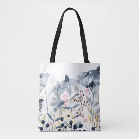 Gelaagde tuinen - Waterverf bloemen Tote Bag (Voorkant)