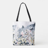 Gelaagde tuinen - Waterverf bloemen Tote Bag (Achterkant)