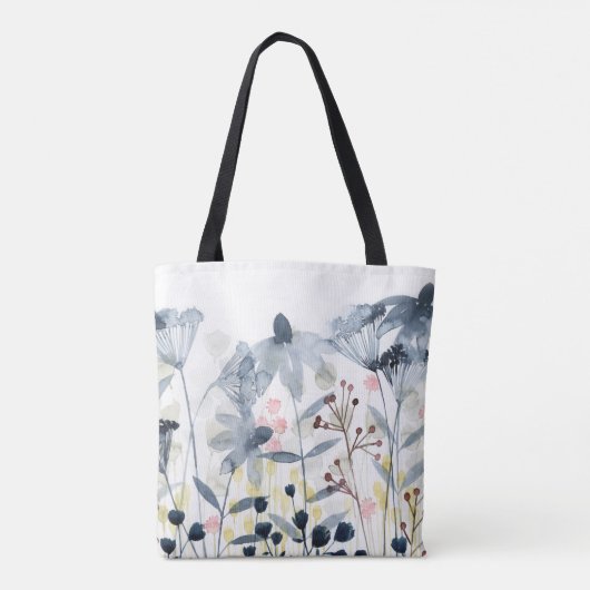 Gelaagde tuinen - Waterverf bloemen Tote Bag (Achterkant)