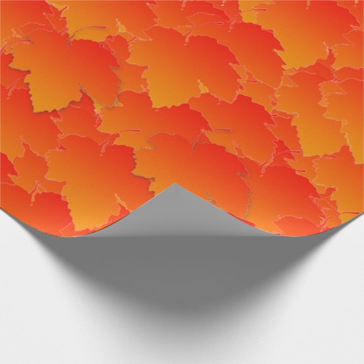 Gelaagde valbladeren cadeaupapier (Hoek)