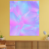 Gelaagde veelhoeken Roze Blauw Paars Canvas Afdruk (Insitu (Woonkamer))