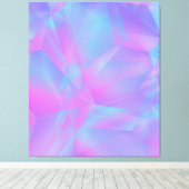 Gelaagde veelhoeken Roze Blauw Paars Canvas Afdruk (Insitu (Houten vloer))