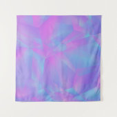 Gelaagde veelhoeken Roze Blauw Paars Wandkleed (Voorkant (horizontaal))