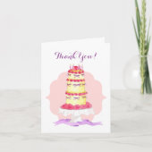 Gelaagde ventilatorkake Hartelijk dank Bedankkaart (Voorkant)