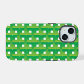 Gelaagde Verloping Groene Kleur iPhone 15 Case (Achterkant horizontaal)