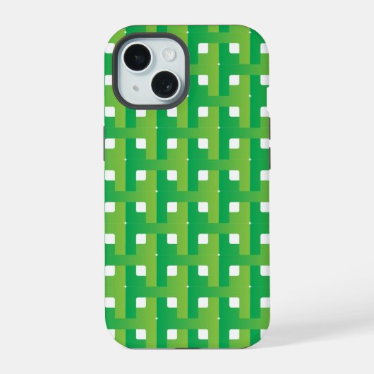 Gelaagde Verloping Groene Kleur iPhone 15 Case (Achterkant)