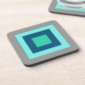 Gelaagde vierkantjes uit de middeleeuwen - blauw & onderzetter (Linkerzijde)