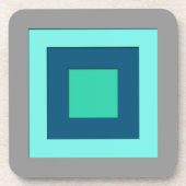 Gelaagde vierkantjes uit de middeleeuwen - blauw & onderzetter (Voorkant)