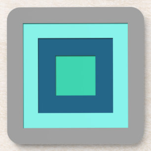 Gelaagde vierkantjes uit de middeleeuwen - blauw & onderzetter