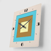 Gelaagde vierkantjes uit de middeleeuwen - taupe & vierkante klok (Hoek)