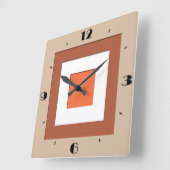 Gelaagde vierkantjes uit de middeleeuwen - taupen vierkante klok (Hoek)