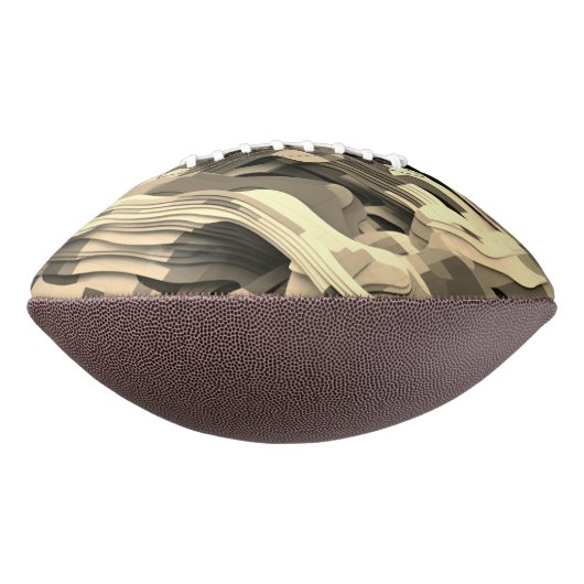 Gelaagde vormen in camouflagekleuren american football (Gedraaid 90)