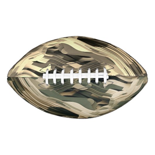 Gelaagde vormen in camouflagekleuren american football (Voorkant)