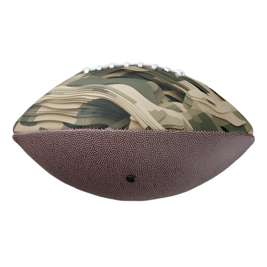 Gelaagde vormen in camouflagekleuren american football (Gedraaid 270)