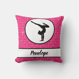 Gelaagde warmroze faux Rhinestone-handstandaard Kussen