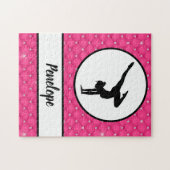 Gelaagde warmroze faux Rhinestone-handstandaard Legpuzzel (Horizontaal)