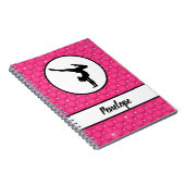 Gelaagde warmroze faux Rhinestone-handstandaard Notitieboek (Rechterzijde)