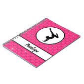 Gelaagde warmroze faux Rhinestone-handstandaard Notitieboek (Linkerzijde)