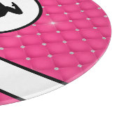 Gelaagde warmroze faux Rhinestone-handstandaard Snijplank (Hoek)