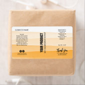 Gelaagde Waterverf Oranje body Butter Jar Labels (Insitu)