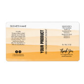 Gelaagde Waterverf Oranje body Butter Jar Labels (Voorkant)