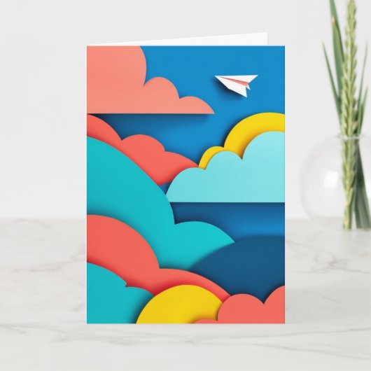 Gelaagde wolkenvlucht kaart (Voorkant)