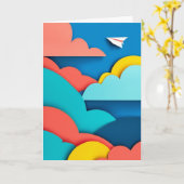 Gelaagde wolkenvlucht kaart (Gele Bloem)