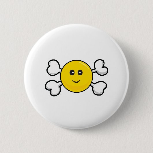 gelaat Skull en Crossbones Ronde Button 5,7 Cm (Voorkant)