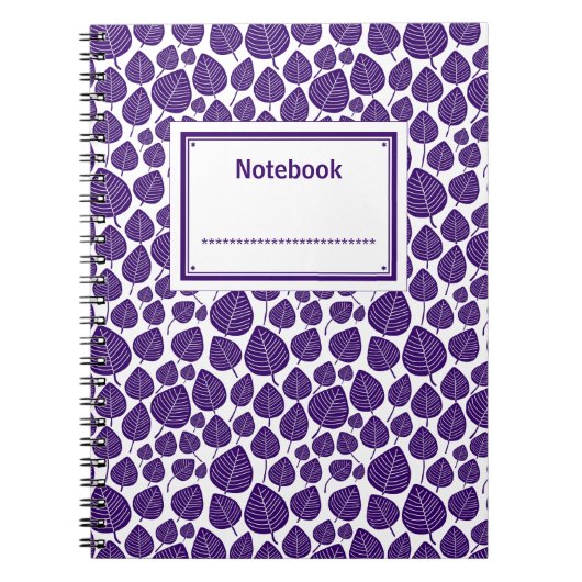 Gelabeld - Deep Purple op Wit Notitieboek (Voorkant)