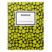 Gelabeld - Geel op zwart Notitieboek (Voorkant)