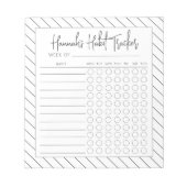 Gelabeld minimumaantal handmatige wekelijkse stand notitieblok (Voorkant)