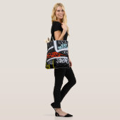 gelabeld tote bag (Op model)