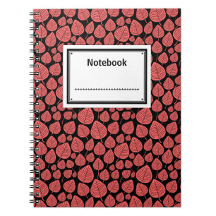 Gelabeld - Tropisch roze op zwart Notitieboek