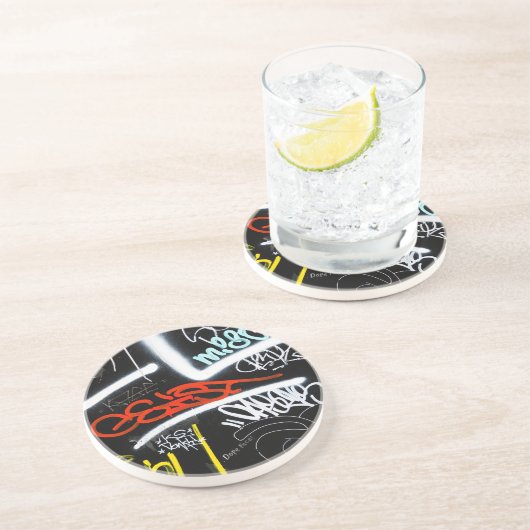 gelabeld zandsteen onderzetter (Zijkant)