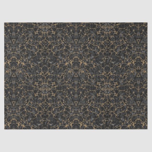  gelabeld zwart en goudglitter-ontkoppelingspagina tissuepapier (Voorkant)