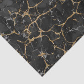  gelabeld zwart en goudglitterpatroon tissuepapier (Detail)