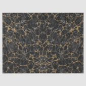 gelabeld zwart en goudglitterpatroon tissuepapier (Voorkant)