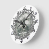  gelabelde collie ronde klok (Hoek)