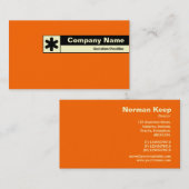 Gelabelde rand - Sinaasappel FF6600 Visitekaartje (Voorkant / Achterkant)